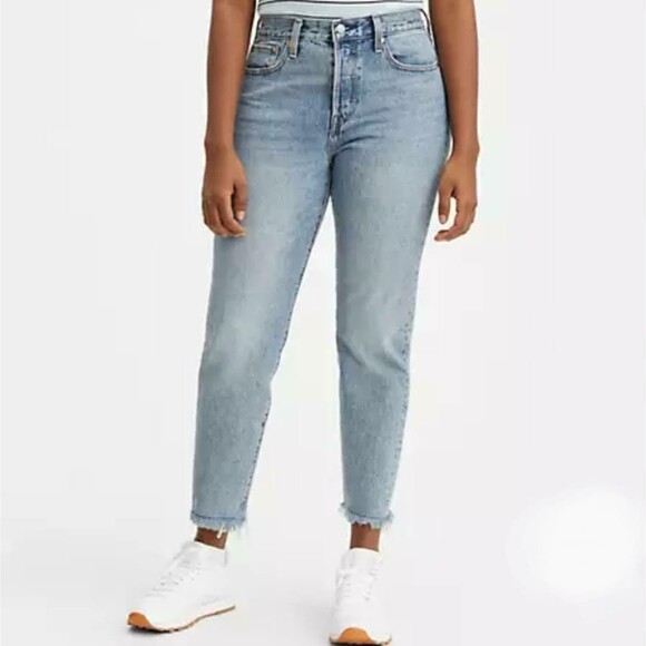 NWT Levi's Premium Wedgie Fit Ankle High Rise Jeans Shut Up Wash Blue Denim 26 2 - Picture 1 of 12